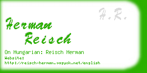 herman reisch business card